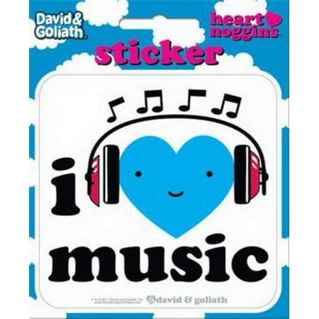 Stickers Dice - David and Goliath I Heart Music Die Cut Sticker 45130S