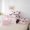 thumbnail image 6 of Castle Fairy Kids Children Teens Cute Black Cats Bedding Comforter Set 7pcs,Cartoon Ribbon Bow Knot Queen Bedding Sets Super Cozy,Kawaii Geometric Plaid Queen Sheet Sets,Luxury Bedroom Decor, 6 of 8