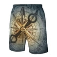 thumbnail image 4 of Salouo Vintage Compass Pattern Swim Trunks for Men,Men's Hawaiian Bathing Suit Swimsuits Quick Dry Swimming Board Shorts Beach Shorts with Pockets-3X-Large, 4 of 6