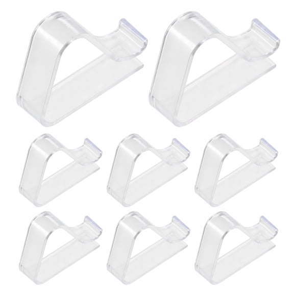 Wosthever 8 pack/lote prácticas abrazaderas de soporte para cubierta de para una cómoda cubierta de diaria abrazaderas Clips soportes Kits de decoración para fiestas Transparente, 8 Uds. 2.3 pulgadas
