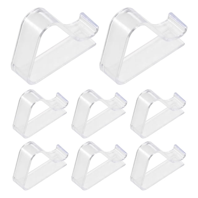 Billuyoard 8 pack/lote abrazaderas transparentes para cubierta de para fácil de sujetar Clips para mantel fiesta Kits de decoración para fiestas Transparente, 8 Uds. 2.3 pulgadas