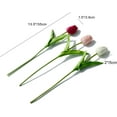 thumbnail image 2 of 20pcs White Flowers Artificial Tulip Silk Fake Flowers 13.5" for Mother's Day Easter Valentine’s Day Gifts in Bulk Home Kitchen Wedding Decorations, 2 of 5