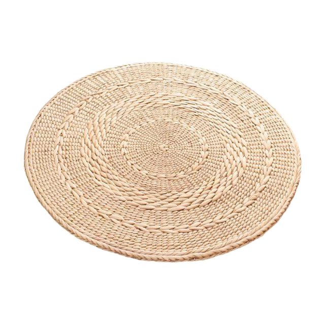 Cojín de futón de paja multifunción tejido para asiento japonés Dia.30cm almohada de cojín de futón asiento BLESIY cojín futón de paja