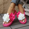 thumbnail image 4 of Wensltd Women's Flower Flip Flops Soft Sole Sandals Open Toe Comfortable Spring Summer Casual Wear Breathable Lightweight Vacation Beach Slippers, 4 of 9