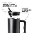 thumbnail image 3 of Simple Modern 40 fl oz Insulated Stainless Steel Trek Tumbler with Folding Straw Lid|Sage Stripes, 3 of 6