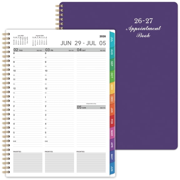 2026-2027 Weekly Appointment Book Daily Hourly Planner 9x11 Paper