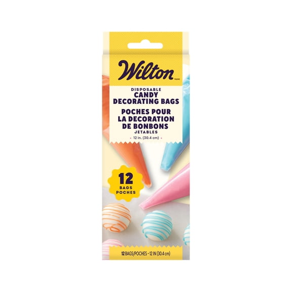 Wilton Disposable Candy Piping Bags, 12-Count