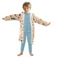 thumbnail image 7 of FORMRS Niños Bathrobe Unisex Hooded Robe Soft Plush Pajamas Sleepwear, Size 7-9T, Beige Christmas Snowman, 7 of 7