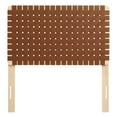thumbnail image 3 of Headboard, Twin Size, Brown Natural, Vegan Leather, Bedroom, Modern Contemporary HB36749, 3 of 9
