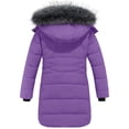 thumbnail image 3 of Wantdo Kid's Winter Coat Insulated Puffer Jacket Fleece Lined Winter Parka Jacket Purple 6/7, 3 of 10