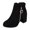 Black, variant on Womens Chunky Heel Ankle Boots for Winter Side Zipper Fashion Booties with Heart Charm Comfortable Low Heel Shoes for Daily Casual Wear Black