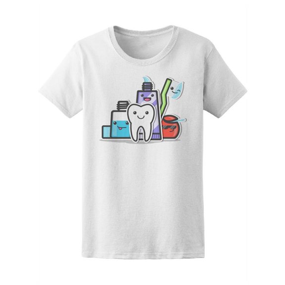 Kawaii Healthy Teeth Objects Tee Women's -Image by Shutterstock