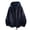 Navy, variant on Men's Speckled Knit Zip Jacket, Hooded Casual Cardigan, Full Zip Closure, Dotted Textured Fabric, Oversized Fit, Suitable For Weekend Leisure Strolls, Casual Social Gatherings Black M