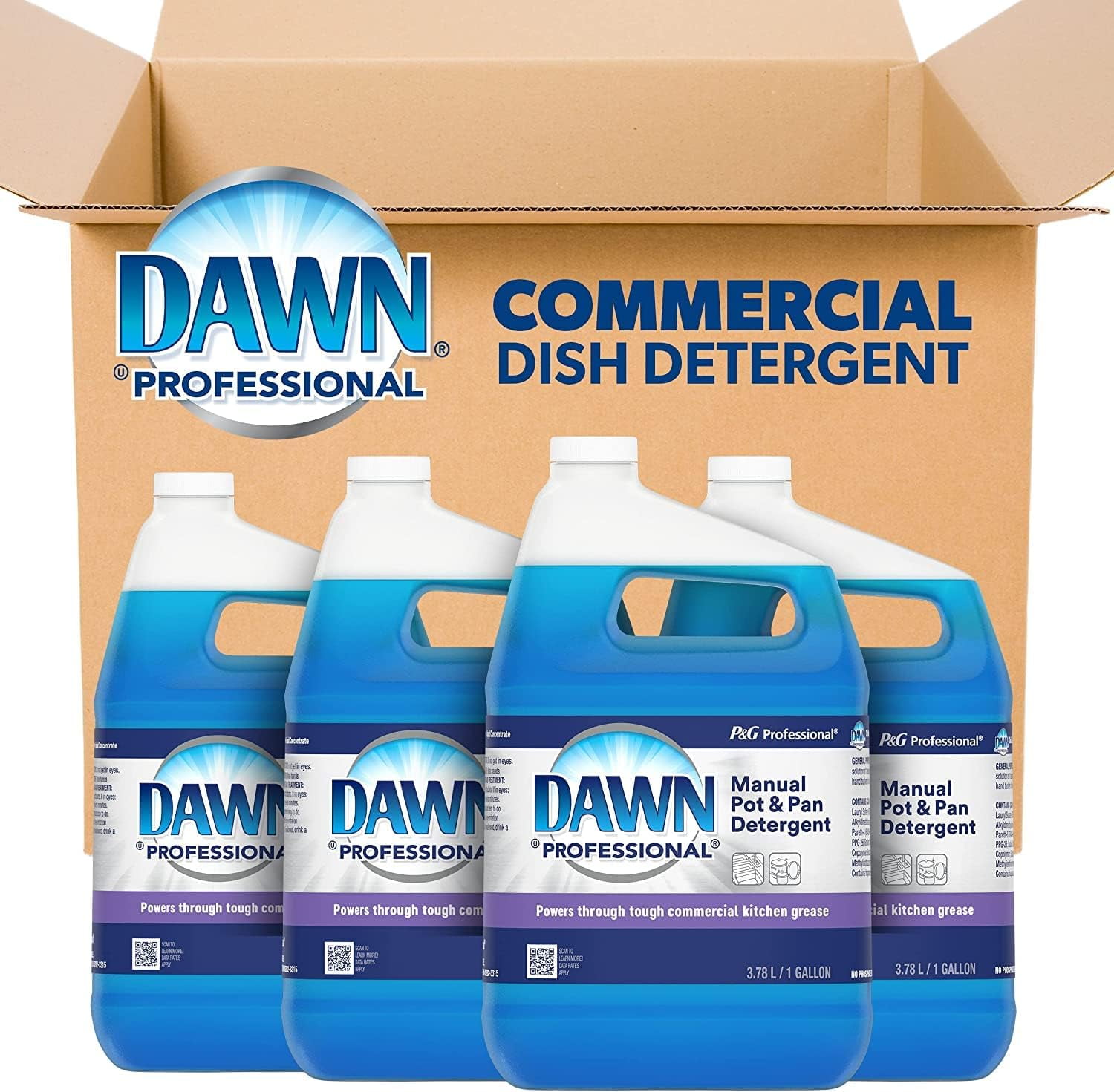 Dawn Professional Dishwashing Liquid Soap Detergent, Bulk Degreaser Removes Greasy Foods From