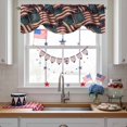 thumbnail image 3 of Independence Day Tie Up Valances Curtain, Adjustable Kitchen Retro American Flag Stripe Stars Patriotic Valances for Windows Decor, Rod Pocket Short Curtains Set for Bedroom/Bathroom, 42"x12", 3 of 9