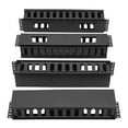 thumbnail image 6 of 4 Pack Horizontal Rack Mount Cable Management, Cable Organizer, Cable Raceways, 6 of 17
