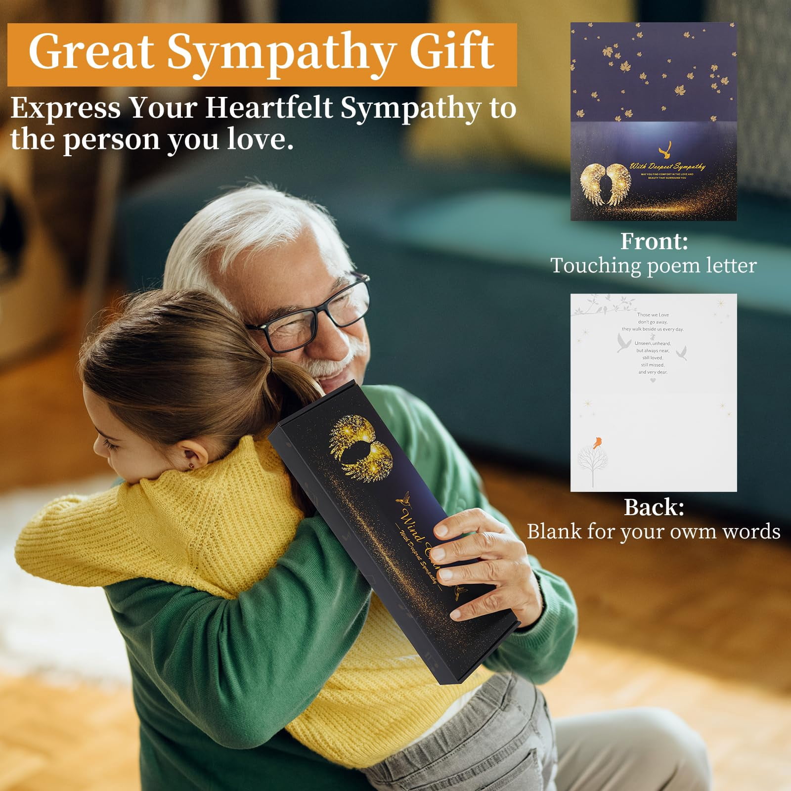 Wind Chimes Outdoor Outside 35" Memorial Bereavement Funeral Sympathy Gifts For Loss Of Loved One  Mother Father