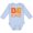 AE-Light Blue, variant on Be Kind Logo In Orange Boys or Girls Long Sleeve Baby Bodysuit