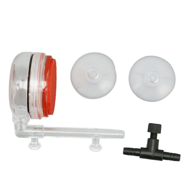Aquarium Bubble Diffuser Kit, Adjustable Acrylic Fish Air Stone Refiner Space Saving Strong Suction Cup Oxygenation For Planted