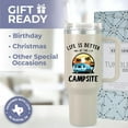 thumbnail image 2 of Camping Tumbler 40oz, Cool Camping Birthday Gifts for RV Campers, Happy Camper Mugs, Outdoor Themed Tumbler with Lid, Ideal Presents for Him or Her, Christmas, Gift-Ready, 2 of 6