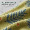thumbnail image 3 of REGALWOVEN Cotton Soft Hand Towel for Bathroom, Leaf Pattern Absorbent Towel for Home, Kitchen 29" x 13" Green 1pk, 3 of 7