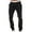 Black, variant on LEAVINGSUO Womens Pants Summer Fall Fashion Men's Casual Button Open Straight Solid Color Trousers Black XXXL