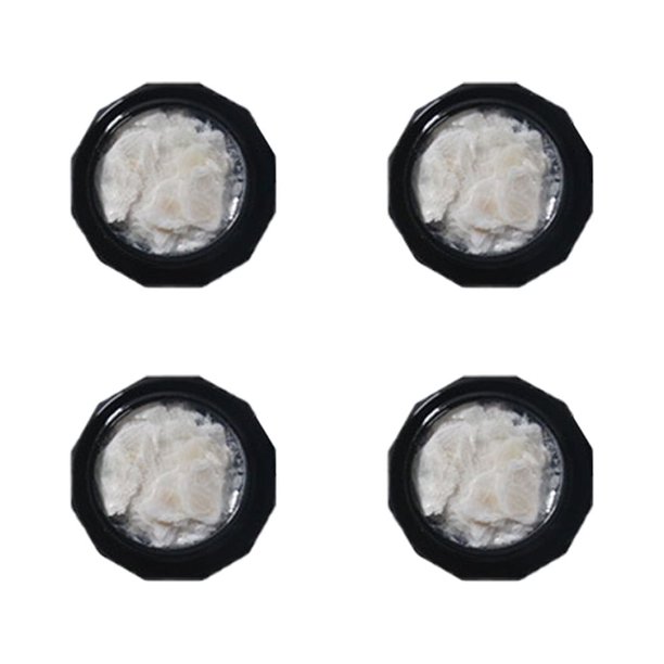 Nail Art Lentejuelas Brillo holográfico Lentejuelas de concha Brillos para uñas Piezas láser brillantes Lentejuelas para uñas con brillo iridiscente Copos de brillo grueso Artesanía irregularBlanco
