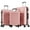 Pink, variant on MCQ Hardshell Carry-On Luggage Set, Double Spinner Suitcase with TSA Lock, White, 3-Piece (20/24/28 Inch)