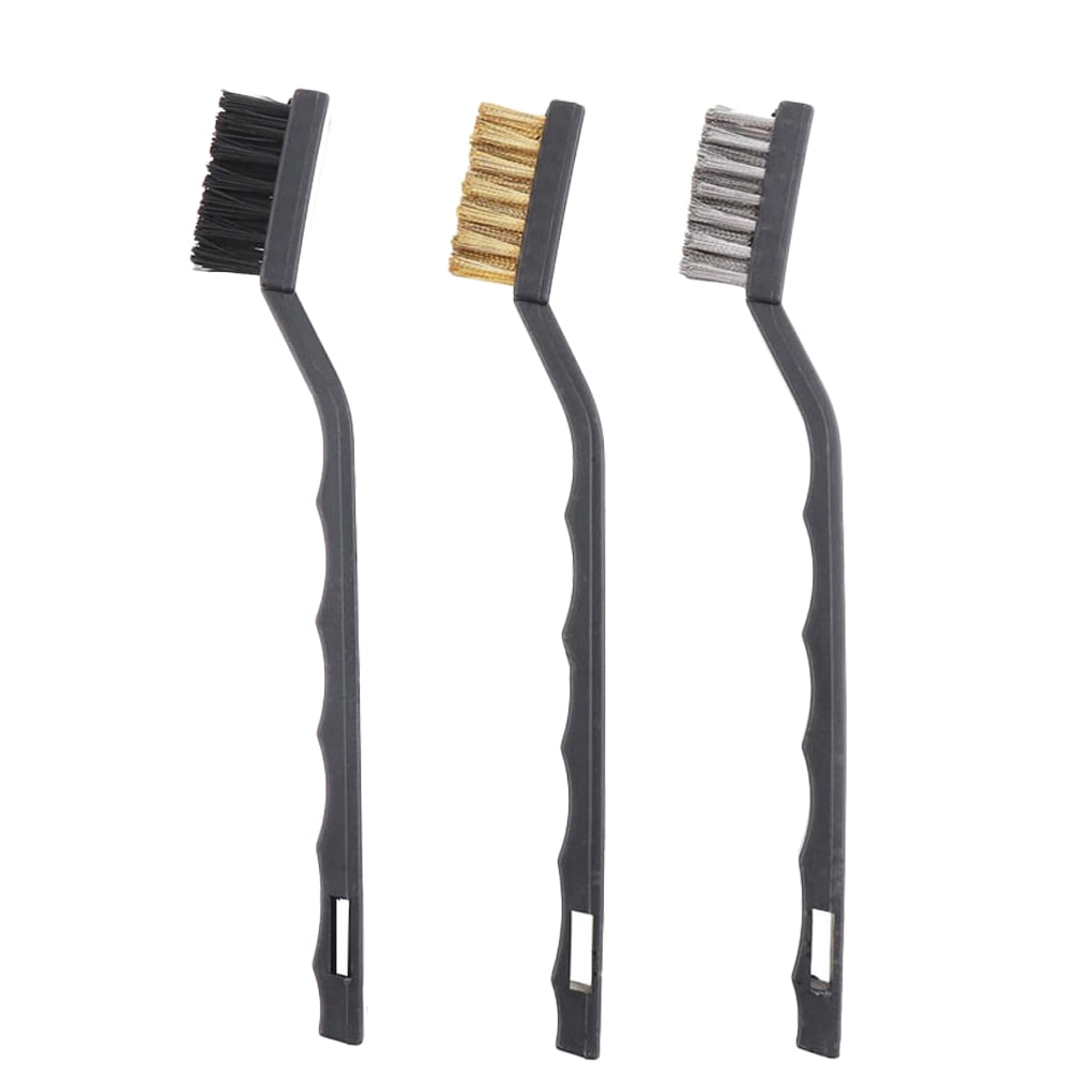 3pcs Mini Rust Removal Industrial Brushes Metal Wire Scratch Brush