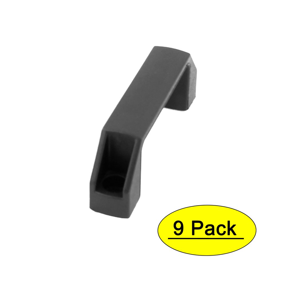 10.6cm 4.17" Length Black Plastic Drawer Pull Handles 9pcs
