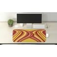 thumbnail image 2 of Retro Computer Mouse Pad, Wavy Vertical Stripes Entwined Curvy Abstract Artwork Graphic Illustration Art, Rectangle Non-Slip Rubber Mousepad Large, 31" x 12", Yellow Orange Red, by Ambesonne, 2 of 2