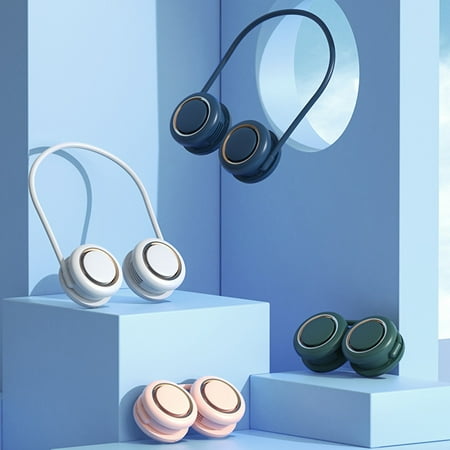 

Hesroicy Mini USB Rechargeable Lazy Neckband Air Cooler Fan for Office