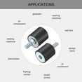 thumbnail image 4 of 6 Pack M8x23mm Thread Studs Rubber Shock 30x30mm Male Female 6 Pack M8 Lock Nuts, 4 of 6
