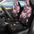 thumbnail image 2 of Yuyamidu Cherry Blossom Car Seat Covers Set Vehicle Front Seat Protection Pink Flowers Auto Interior Accessories Universal fit Most Car SUV Van Truck, 2 of 7