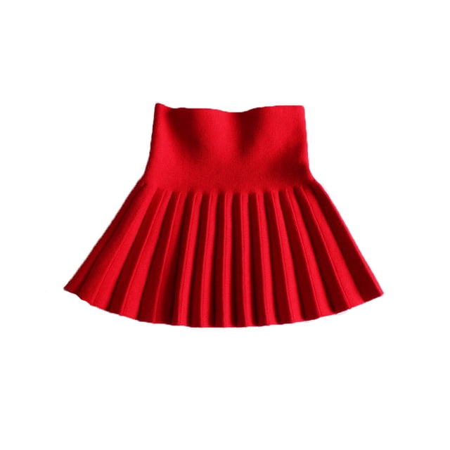 Odeerbi Niñas Invierno Cintura Alta Falda Plisada Color Sólido Falda Uniforme Escolar