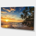 thumbnail image 3 of Designart Paradise Tropical Island Beach with Palms Canvas Wall Art, 3 of 4