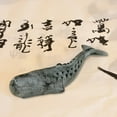 thumbnail image 1 of Pisapapeles de ballena de hierro fundido, decoración de escritorio para el hogar, regalo de caligrafía, pisapapeles de caligrafía tradicional china, 1 of 9
