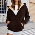 thumbnail image 5 of MEZZALL Women Fuzzy Hoodies For Zip Up Jacket Comfort Sweatshirt Long Sleeve Winter Warm Cozy Coats With Pockets Relaxed Fit Fall Aesthetic Tops, 5 of 5