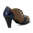 thumbnail image 3 of Chase & Chloe Women's Vintage-Inspired Lace-Up Oxford Pumps with Wingtip Design and Mid-Heel, 3 of 3