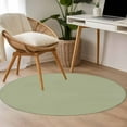 thumbnail image 5 of Sage Green Round Rugs 4ft, Farmhouse Solid Green Color Modern Art Non Slip Washable Rug Runner, Low Pile Indoor Floor Carpet Mat Bathroom Rugs for Living Room, Bedroom, Kids Room, 5 of 9