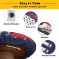 thumbnail image 3 of Elastic Fitted Round Tablecloth, Navy Blue Hockey American Flag Waterproof Stretch Table Cover for 45"-54" Tables, Vintage Abstract US Flag Washable Outdoor Tablecloths for Patio, Picnic, Camping, 3 of 9