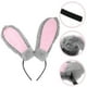 thumbnail image 2 of Diadema con orejas de conejo de peluche, adorable broche para el pelo con orejas de conejo de Pascua, recuerdo de fiesta de Pascua, 2 of 7