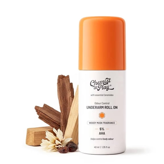 Chemist at Play UnderArm Roll-On  Woody Musk Fragrance 40ml