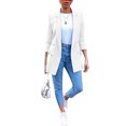 thumbnail image 2 of Joernso Plus Size Autumn Fashion Office Lady Solid Color Blazer Long Sleeve Suit Jacket, 2 of 4