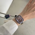 thumbnail image 7 of Compatible for Apple Watch Band 42mm 44mm 45mm 49mm Women Girls Boys, Slim Denim PU Leather Cute Bear Design Hand Strap Bracelet for iWatch Band Series SE 9 8 7 6 5 4 3 2 1 Ultra, Blue, 7 of 7