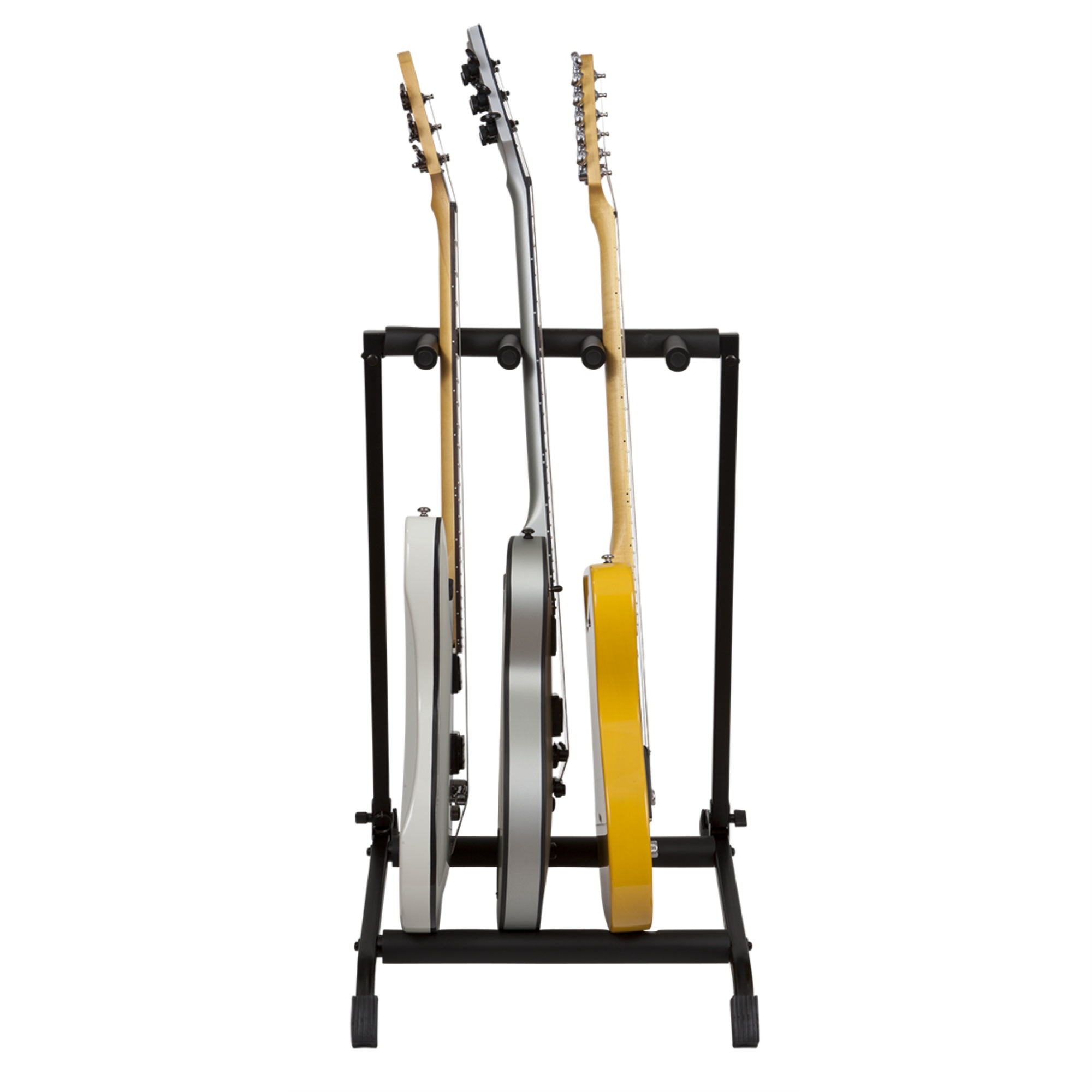 Rok-It Multi Guitar Stand Rack with Folding Design; Holds up to 3 Electric or Acoustic Guitars (RI-GTR-RACK3)