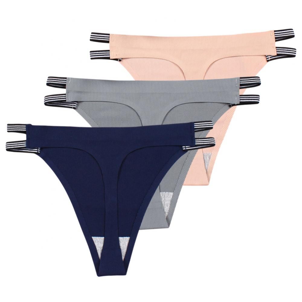 LEVAO Womens Thongs Seamless Underwear Printed No Show Panties