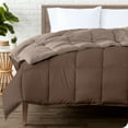 thumbnail image 1 of Bare Home Ultra-Soft Reversible Comforter - Goose Down Alternative - Full, Cocoa/Taupe, 1 of 8