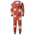 thumbnail image 6 of Odeerbi Christmas Onesie Pajamas for Family Holiday Sleep Jumpsuit Long Sleeve Family Christmas Pajamas Matching Sets Dad Printed Loungewear Jumpsuit Sleepwear Xmas PJs Set Red, 6 of 7
