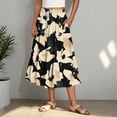 thumbnail image 1 of Robes d'Été pour Femmes 2025 Zeophrasy Mode Femme Été Décontractée Confortable Imprimée Ligne A Longues Jupes Taille Élastique Liquidation Moins de 5, 1 of 6